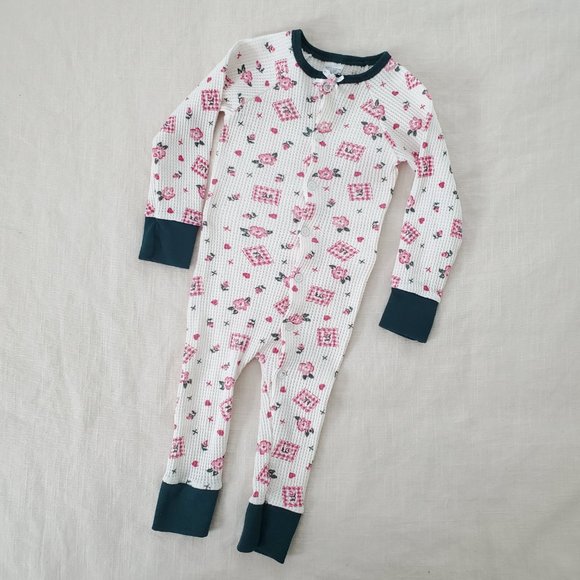 Vintage Floral Thermal Pjs 9-12 months - Picture 2 of 6